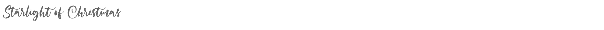 Sample characters Starlight of Christmas Font